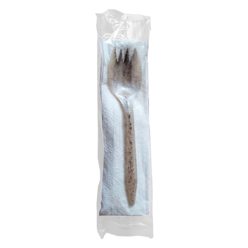 Sustainable Agave Co. Biodegradable Agave Fiber Spork With Napkin Wrapped in Biofilm